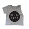 'Hug Life' tee with folded sleeve