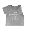 'The Snuggle is Real' tee with folded sleeve