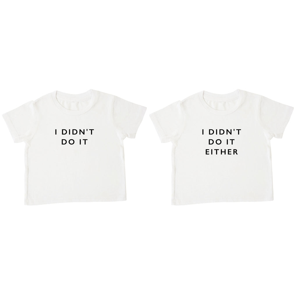 'Partners In Crime' - Set of Two Tees