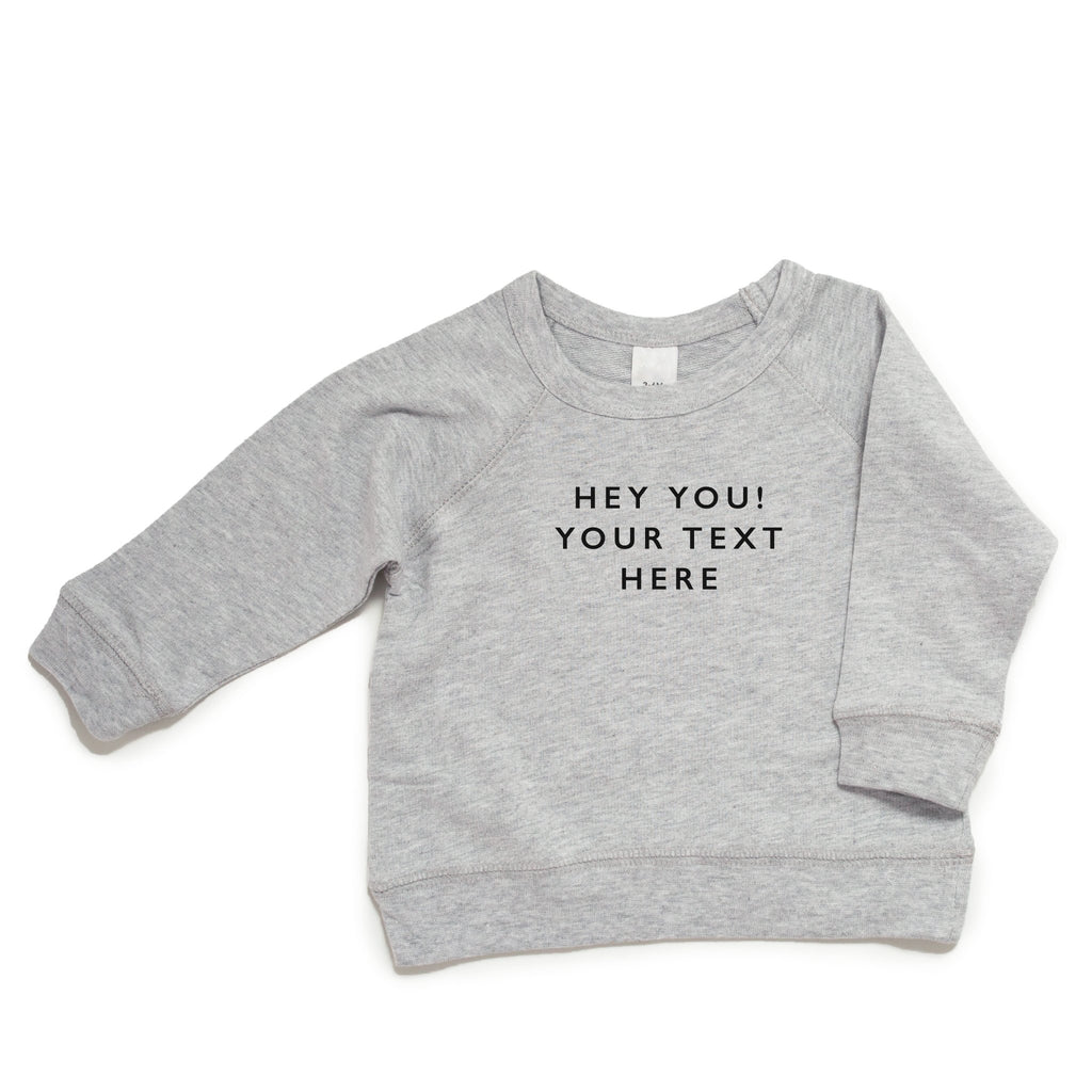 Custom Sweatshirt - 100% organic - Limited edition grey