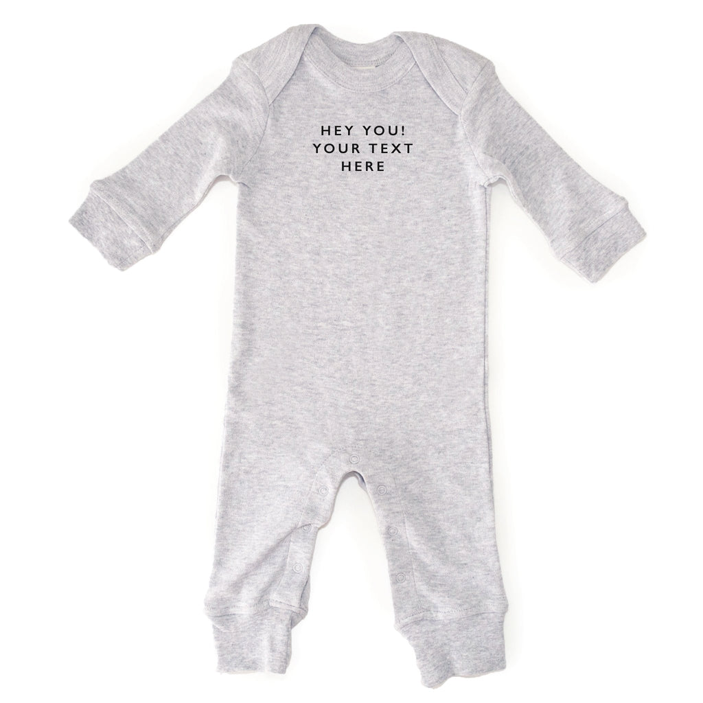 Custom Baby Long Sleeve Romper - 100% organic